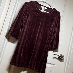 Vintage Sonia Rykiel Paris velour tunic. Size XS.